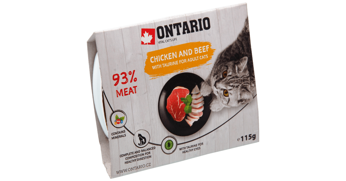 Czech Republic product data sample: Vanička Ontario Chicken & Beef with Taurine 115g