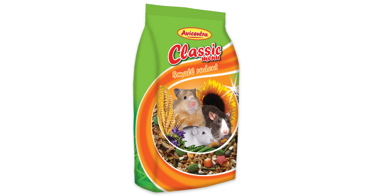 Czech Republic product data sample: Krmivo AVICENTRA standart pro malé hlodavce 1kg