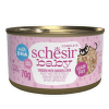 Konservi kaķēniem – Schesir Baby Chicken with Chicken Liver in Broth, 70 g