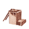 Домик для грызунов – TRIXIE Natural Living play and burrow tower, 20 x 20 x 16 см