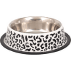 Miska DOG FANTASY nerez s gumou leopard 0,7l 23cm