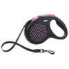 Inerces pavada suņiem - Flexi Design Dots Tape M, 5 m, pink