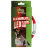 Atstarojošā kakla siksna - DogFantasy LED flashing band, rechargeable, 45cm, sarkana