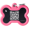 Psia známka My Family kosť ružová hliníková s QR kódom