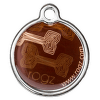 Znamka Metal Mocha Bone kovova 3,1cm