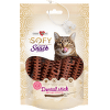 Maškrty Cobbys Pet SOFY Dental Sticks Salmon 48 g s 2 hračkami v tvare mačacej hlavy