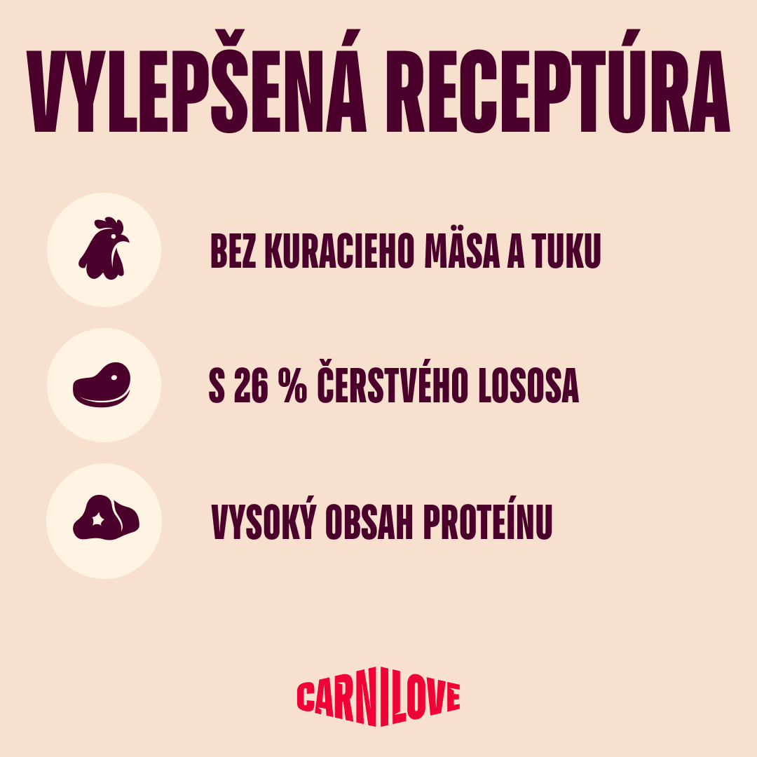 Granule CARNILOVE Active pre sterilizované mačky losos a morka 2 kg