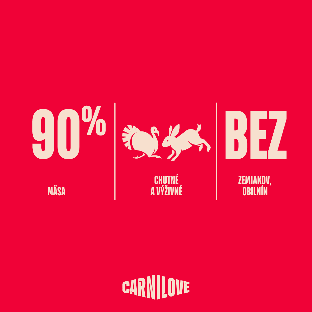 Pamlsok CARNILOVE Jerky pre dospelých psov morka a králik 100 g
