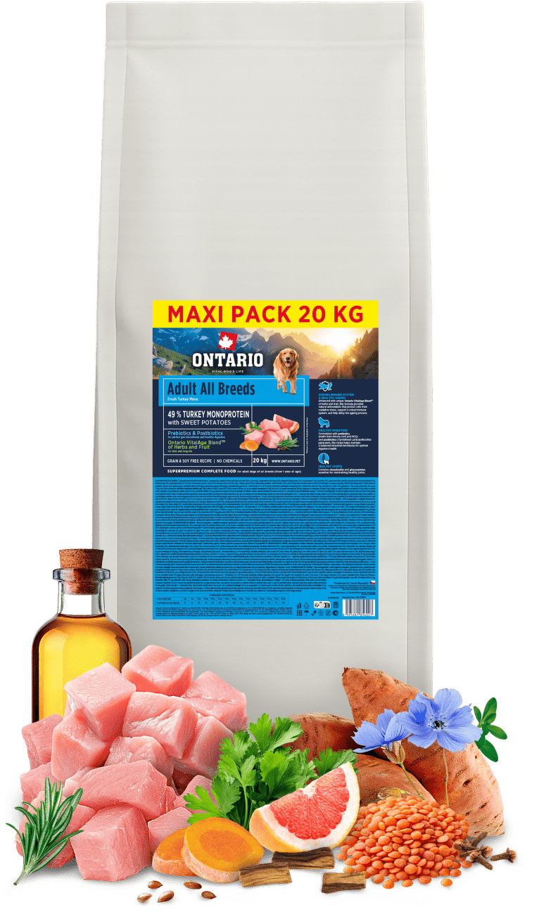 Ontario Adult All Breeds Monoprotein Turkey & Sweet Potatoes 20kg