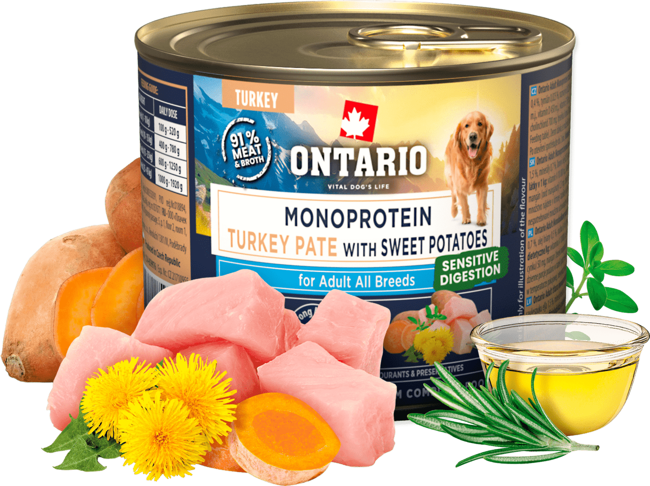Konzerva Ontario Adult Monoprotein krůtí pate s batáty 200g