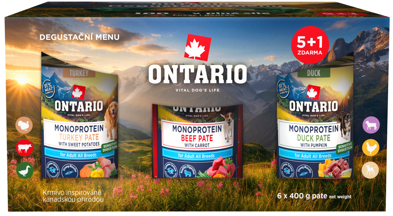 Degustační balíček konzerv Ontario Pate 5+1 zdarma (6×400 g)