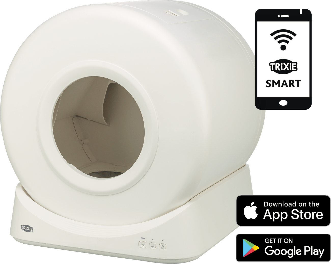 Automatická toaleta pro kočky Trixie Smart bílá s ovládáním přes aplikaci