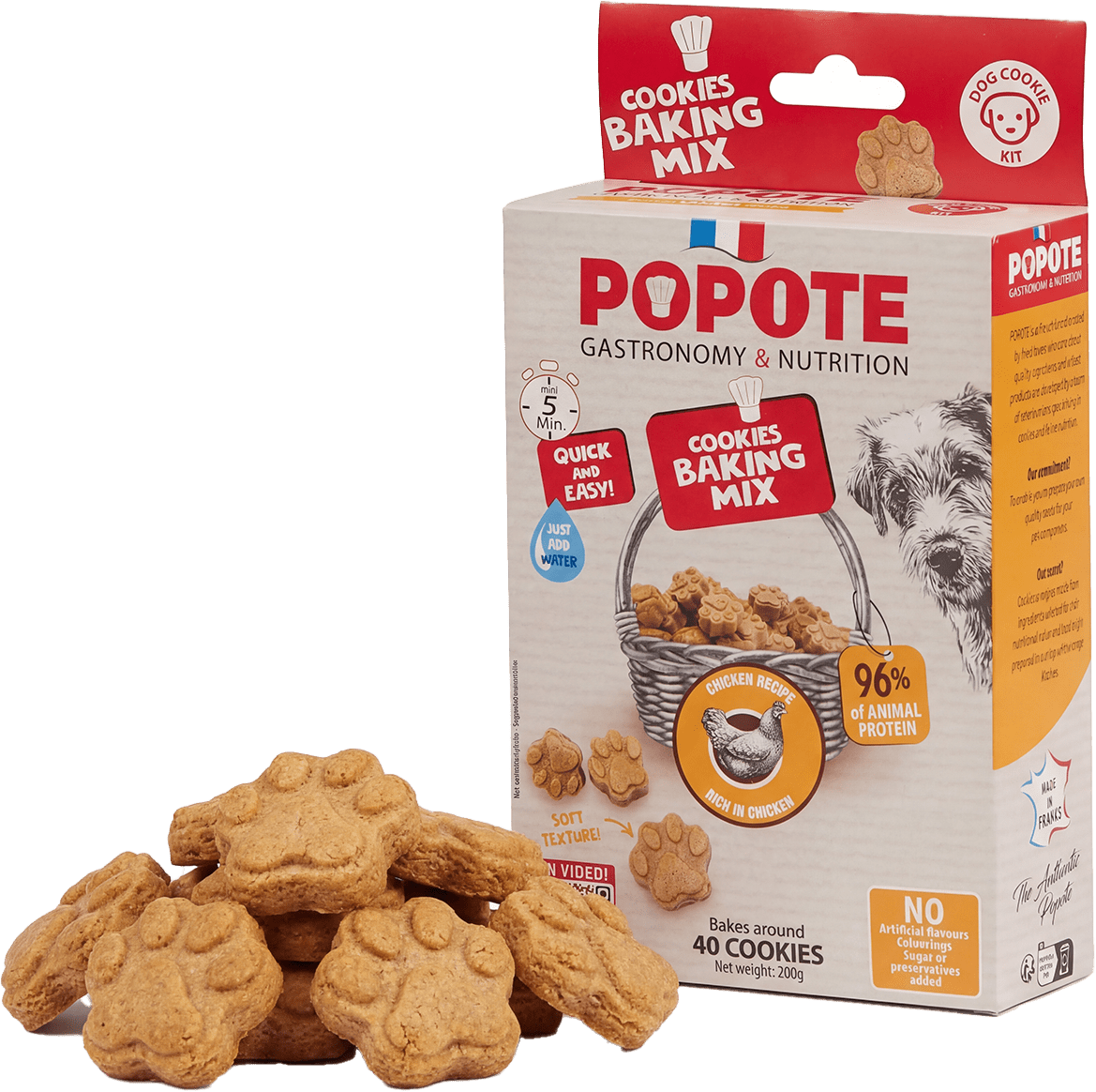 Velikonočná pečiaca zmes na sušienky pre psy Popote kuracie 200 g