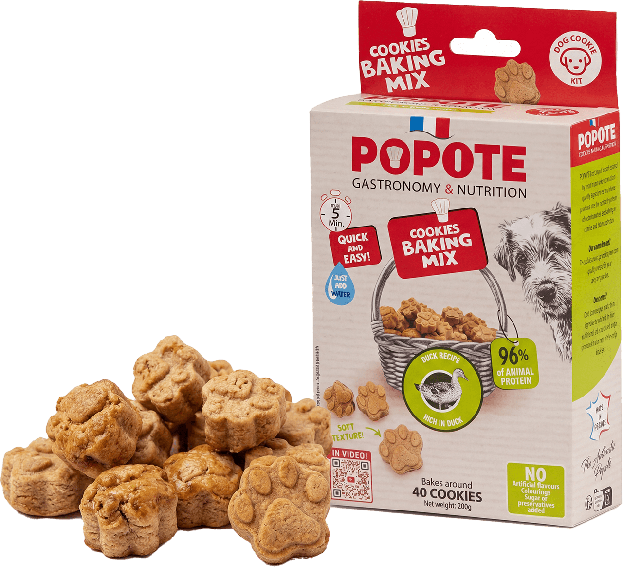 Velikonočná pečiaca zmes na sušienky pre psy Popote kura + mrkva 200 g