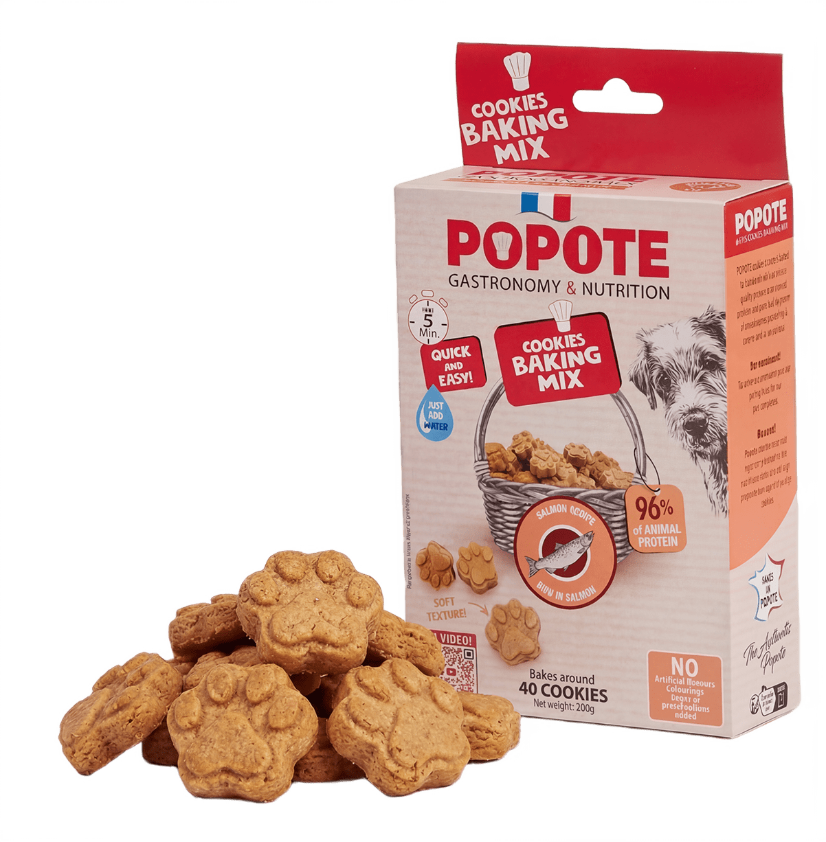 Veľkonočná pečiaca zmes na sušienky pre psy Popote losos 200 g
