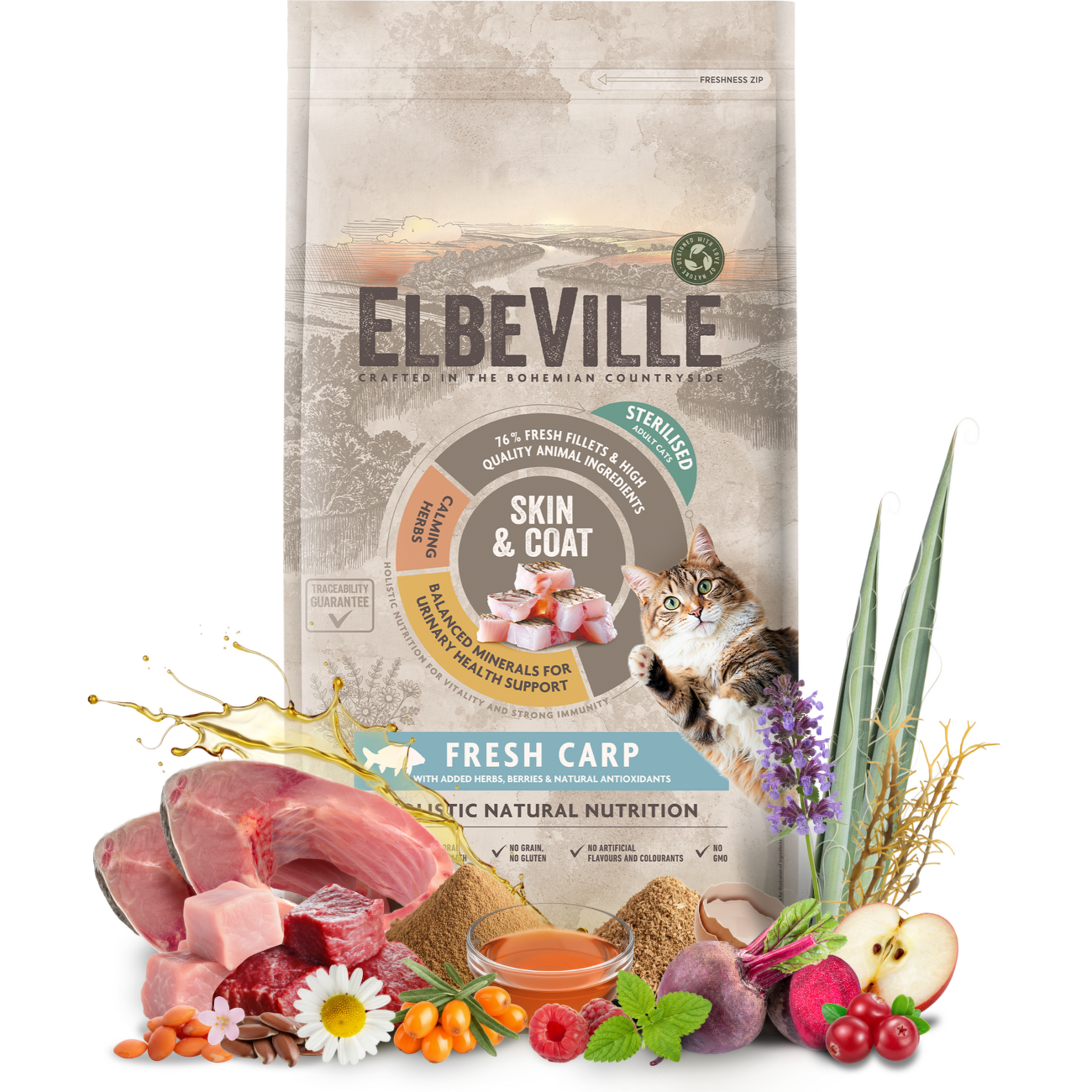 Krmivo ELBEVILLE Cat Sterilised Fresh Carp 4,8 kg