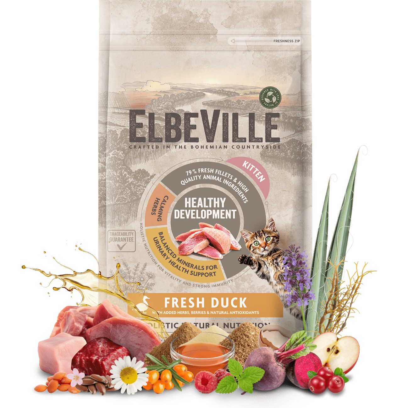 Krmivo ELBEVILLE Kitten Fresh Duck 1,8 kg