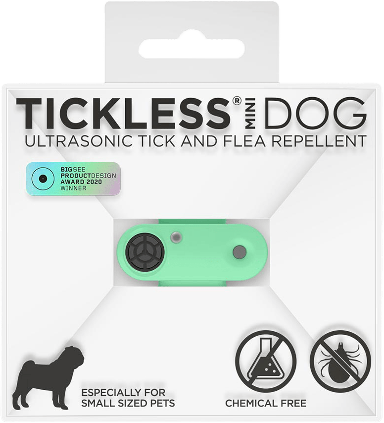 Tickless mini dog - Dobíjateľný ultrazvukový odpudzovač kliešťov a bĺch zelený