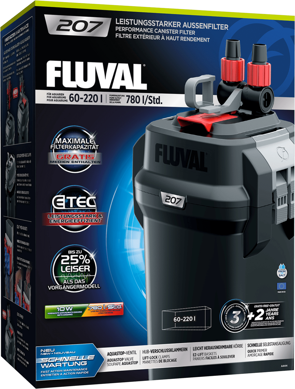 Fluval filter 207 vonkajší 780 l/h 10 W