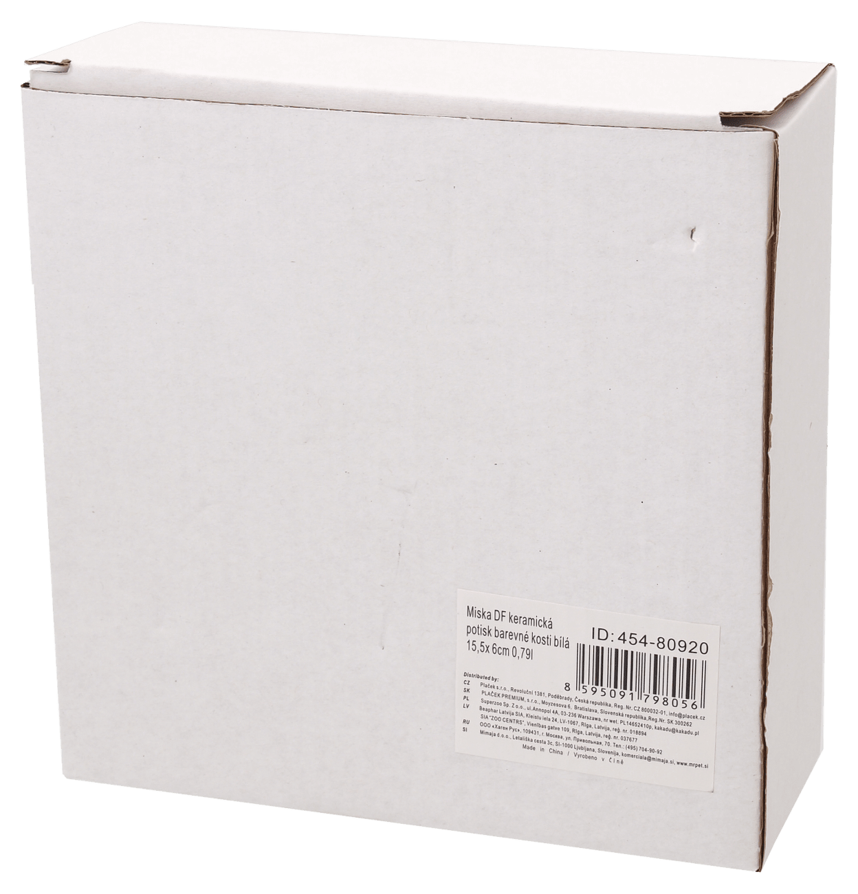 DF miska keramická potlačená farebné kosti biela 15,5x 6 cm 0,79 l