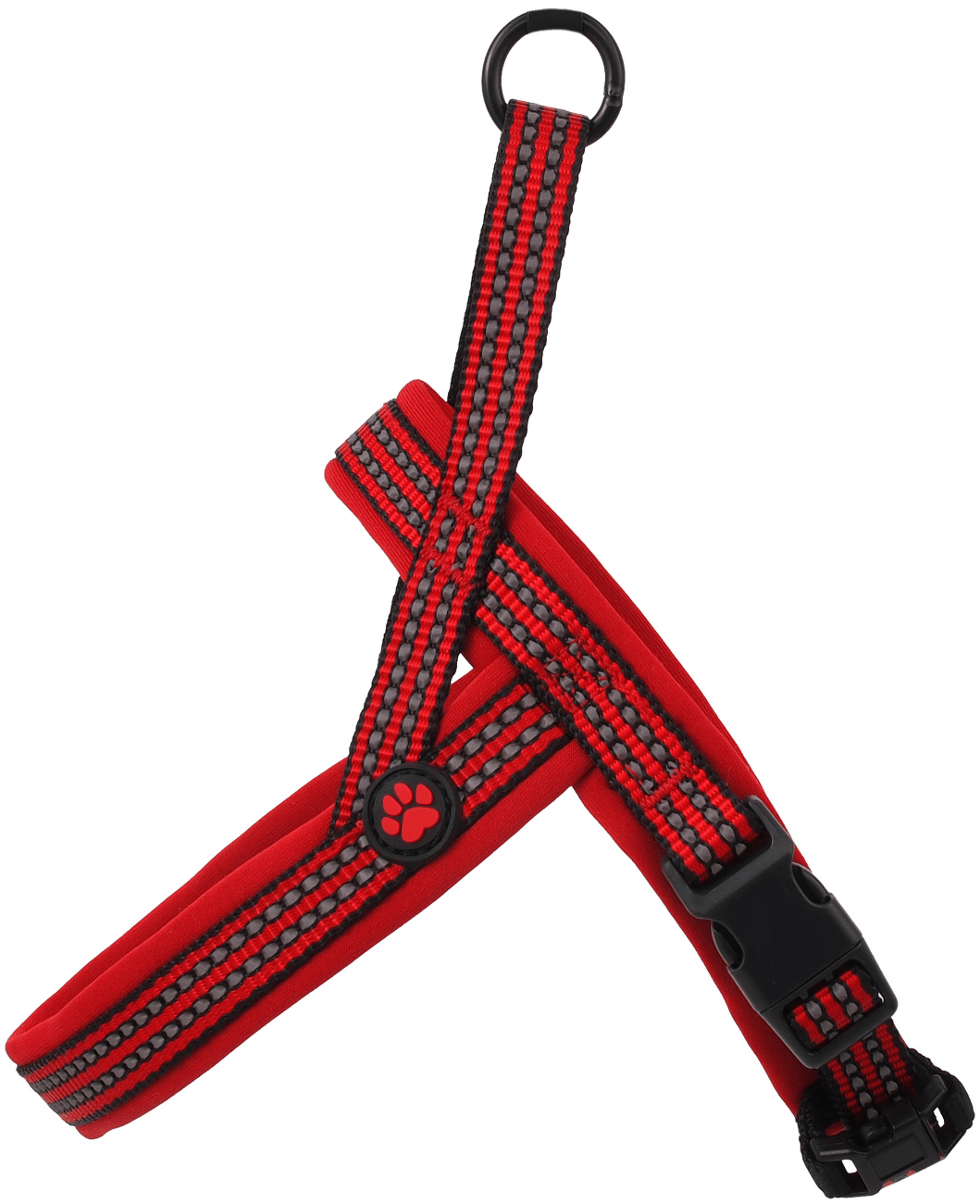Postroj AD Neoprene L červený 3,2x72-90 cm