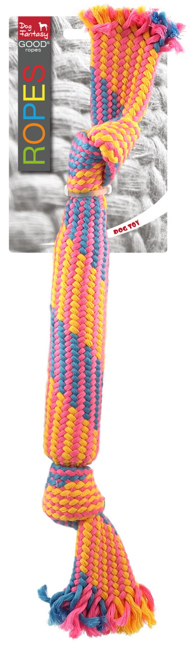 Dog Fantasy preťahovadlo so zvukom vzor 2, 2 knoty 40cm
