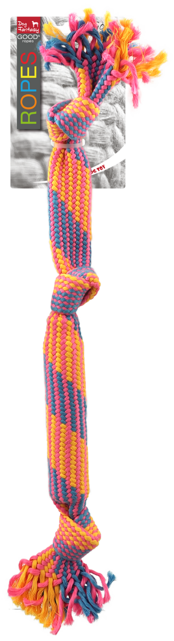 Dog Fantasy preťahovadlo so zvukom vzor 2, 3 knoty 53cm
