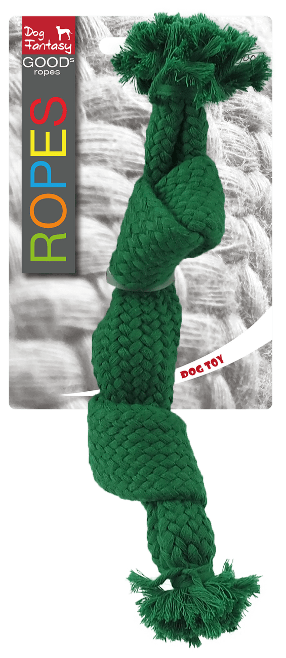 Dog Fantasy uzol pískací 2 knoty 22cm zelený