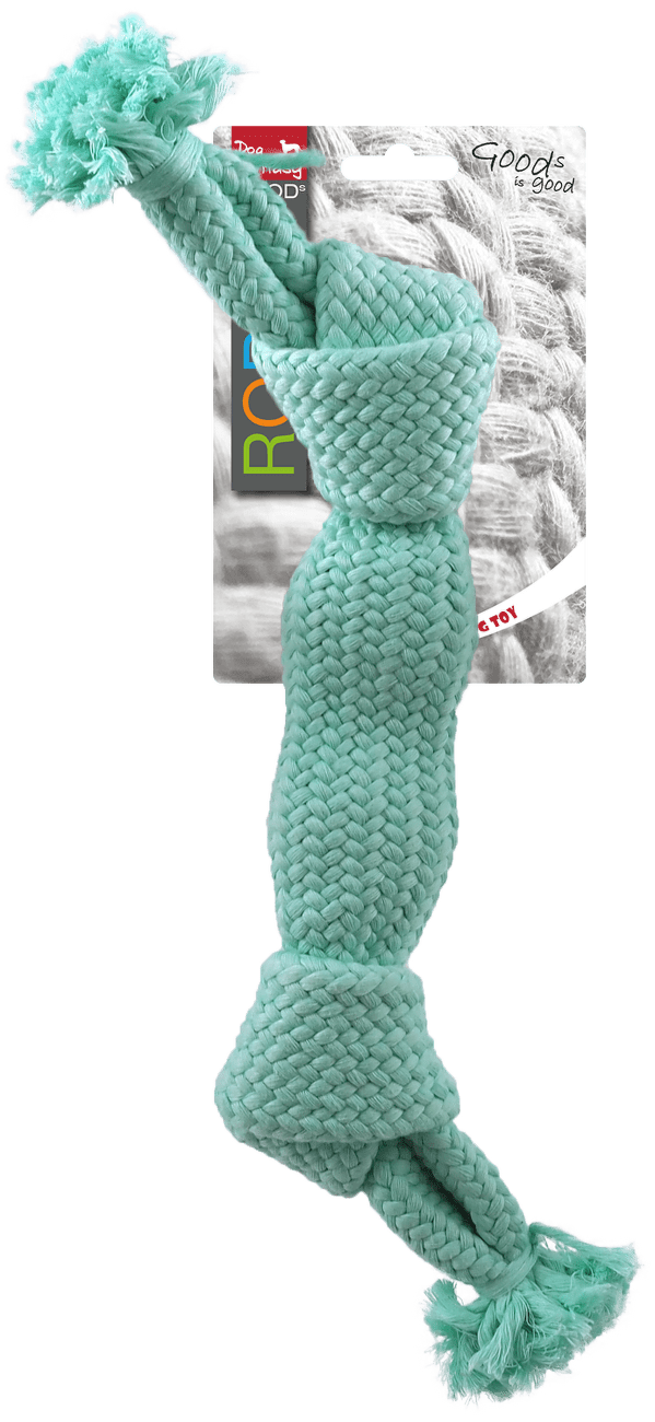 Dog Fantasy uzol pískací 2 knoty 35cm modrý