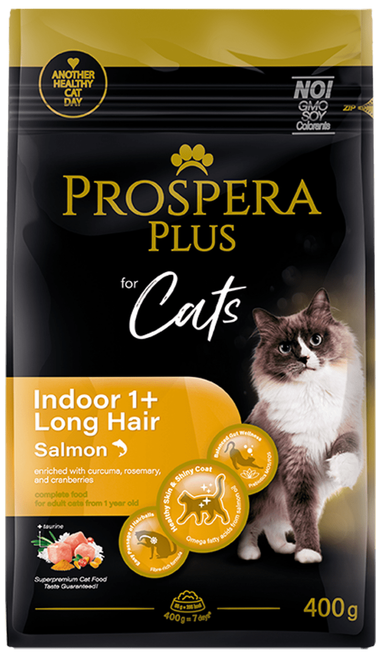 Prospera Plus Indoor 1+ Salmon Long Hair 0,4kg