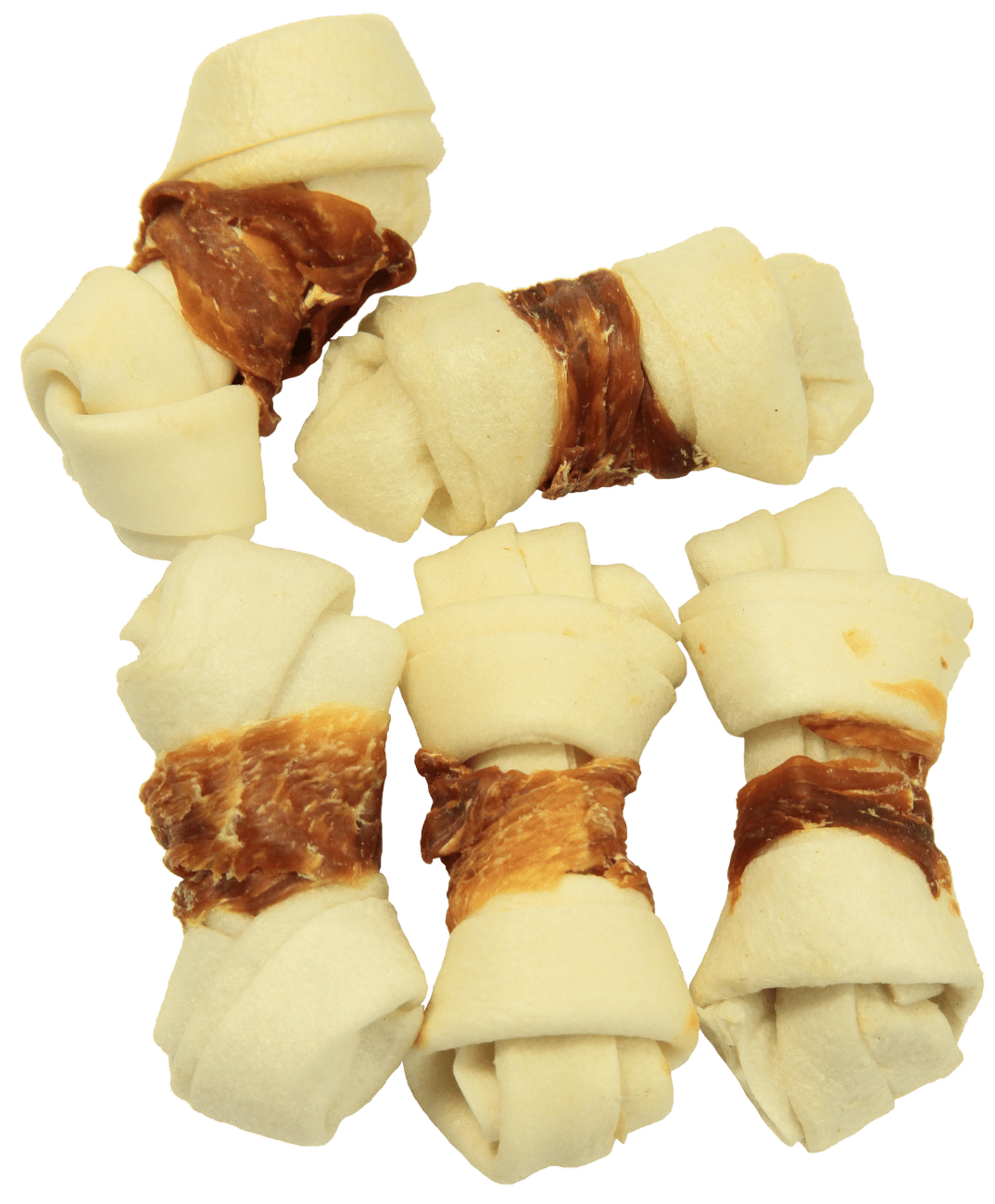 Rasco Premium pochúťka 6 cm byvolie uzly obalené kuracím mäsom 80 g