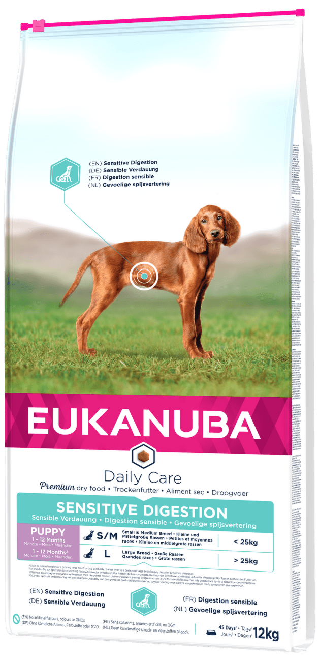 Eukanuba granuly Daily Care pre šteniatka s citlivým trávením 12 kg