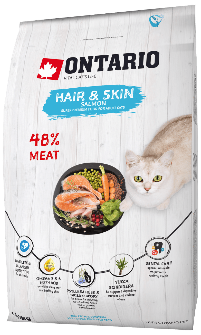 Ontario Cat Hair & Skin 6,5kg