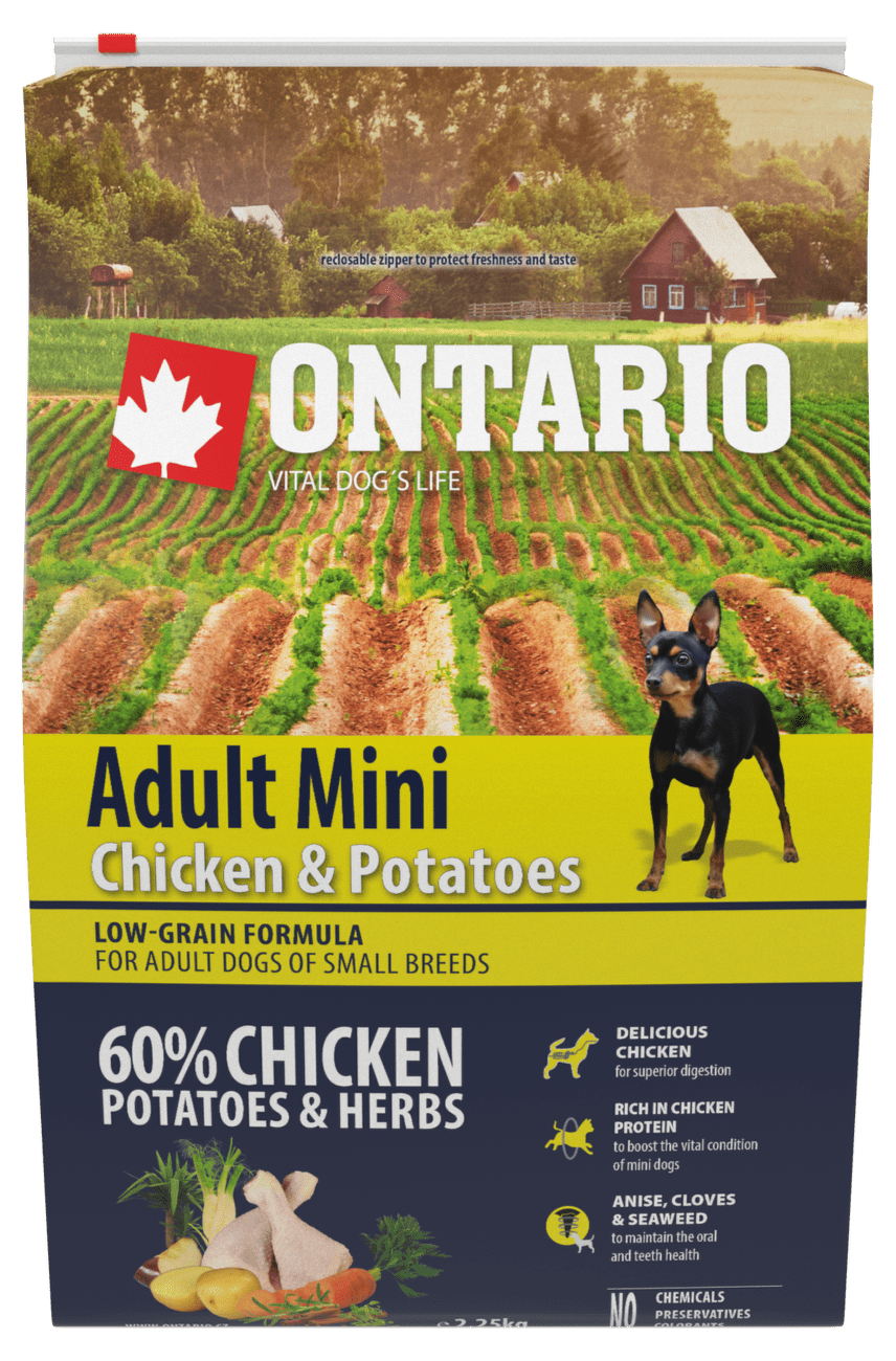 Ontario granuly Adult Mini kura a zemiaky 2,25 kg