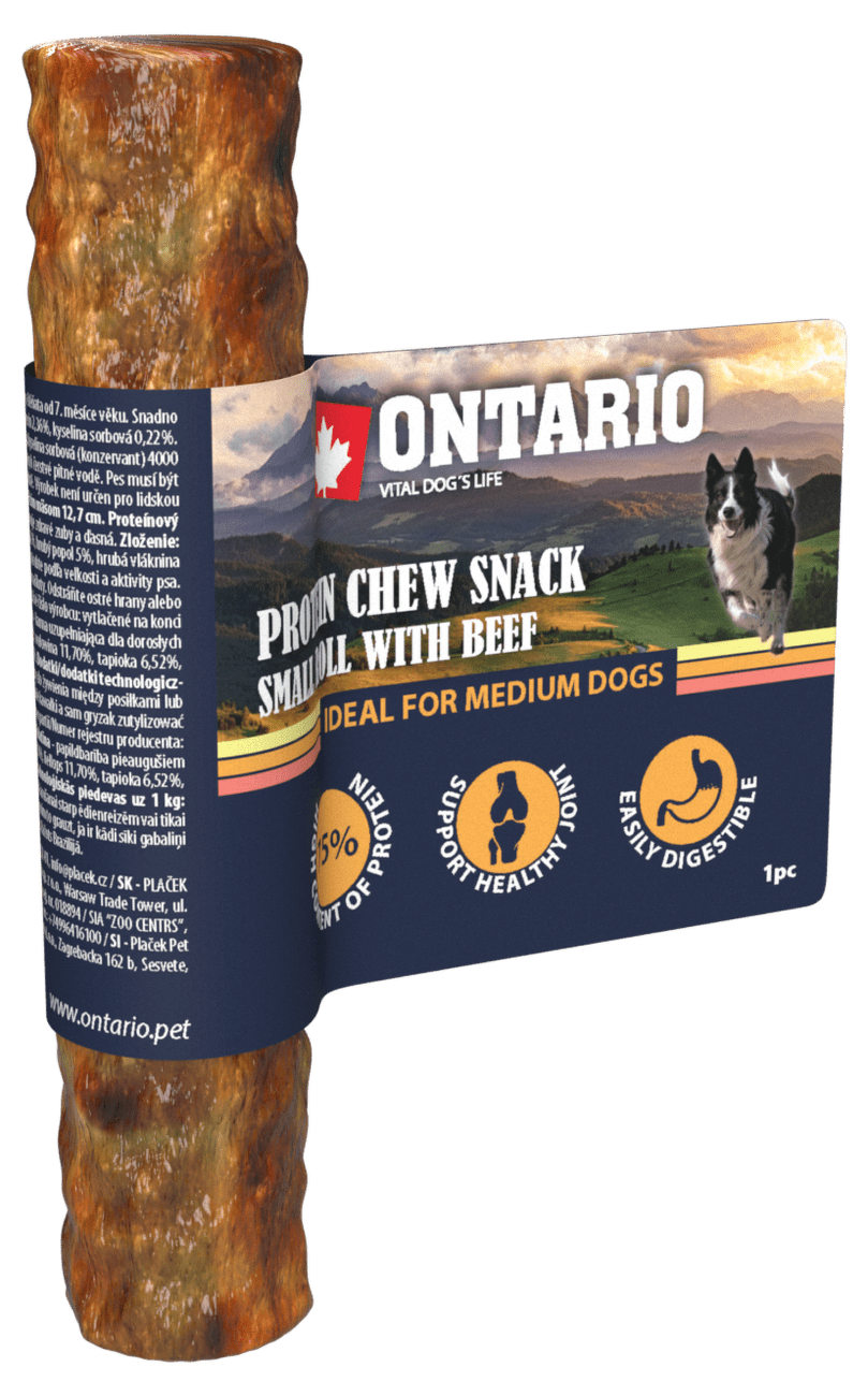 Ontario dog protein snack  malá rolka s hovädzinou 12 ,7 cm