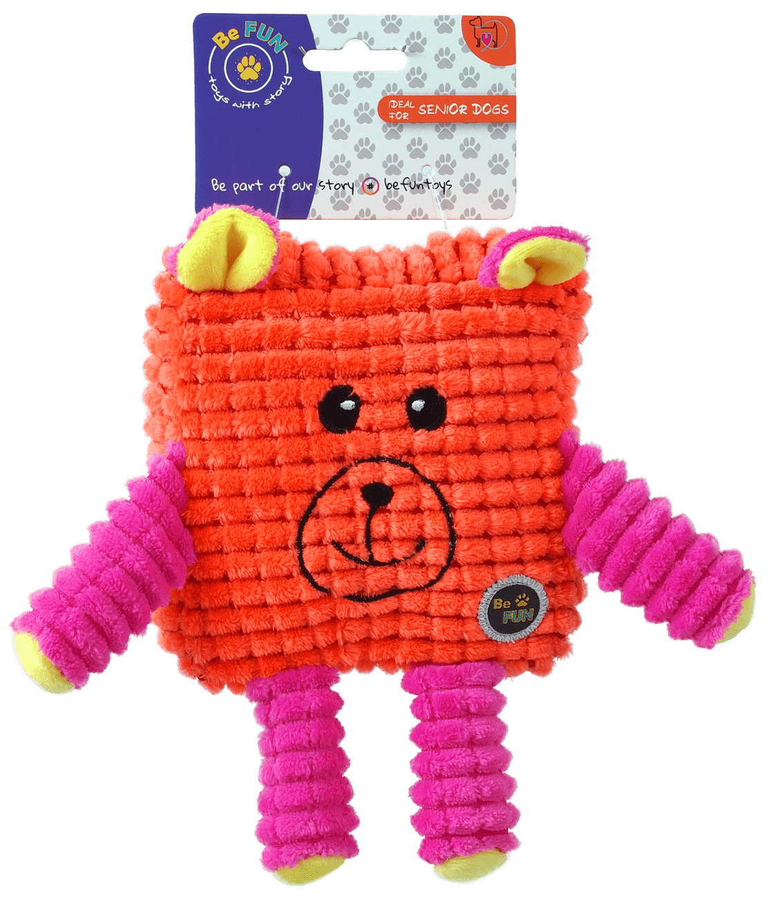 BeFun hračka CALYPSO senior štvorec oranžový 12,5 cm