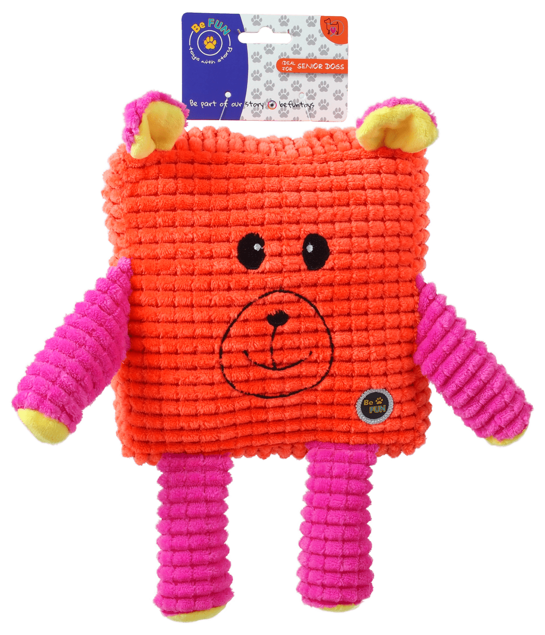 BeFun hračka CALYPSO senior štvorec oranžový  17,5 cm