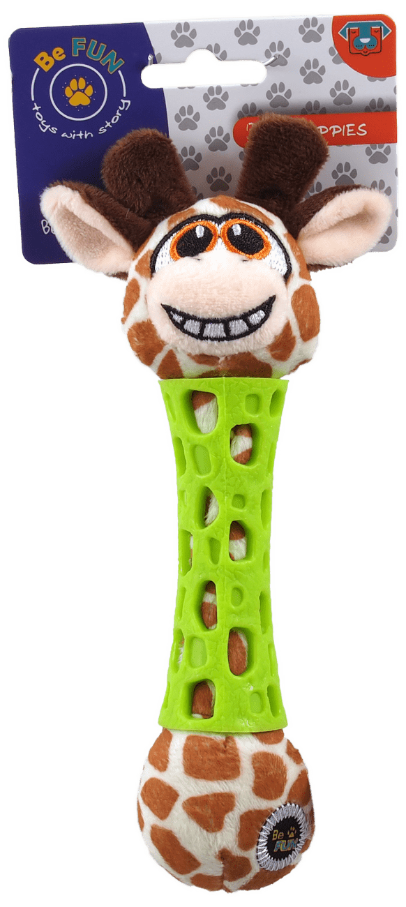BeFun hračka TPR plyšová žirafka 17 cm