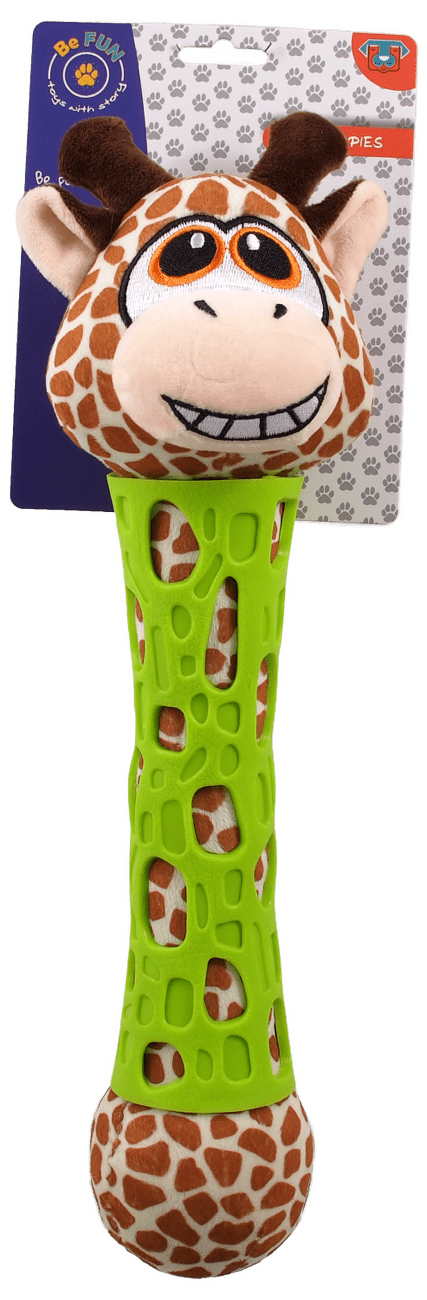 BeFun hračka TPR plyšová žirafka 39 cm