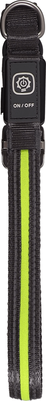 Svietiaci USB LED obojok Dog Fantasy S-M zelený