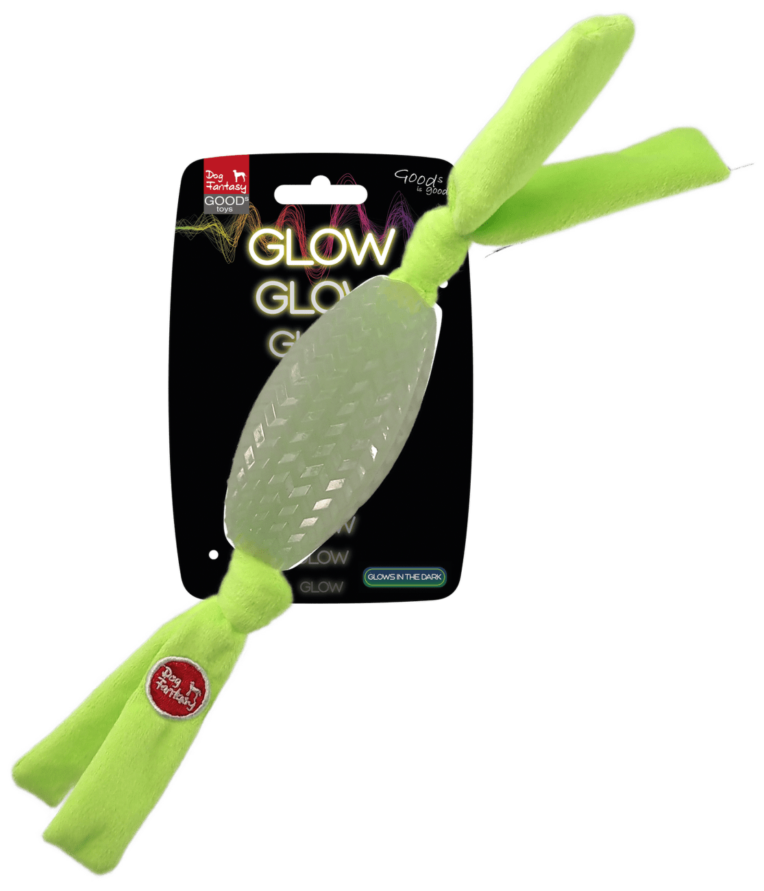 Dog Fantasy Glow hračka svietiaca oválna lopta 31 cm