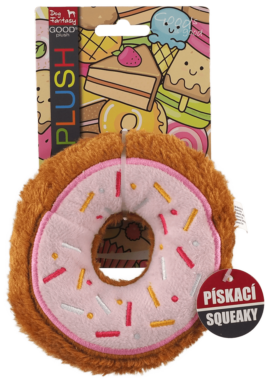 Dog Fantasy Hračka donut ružový 12,5 cm