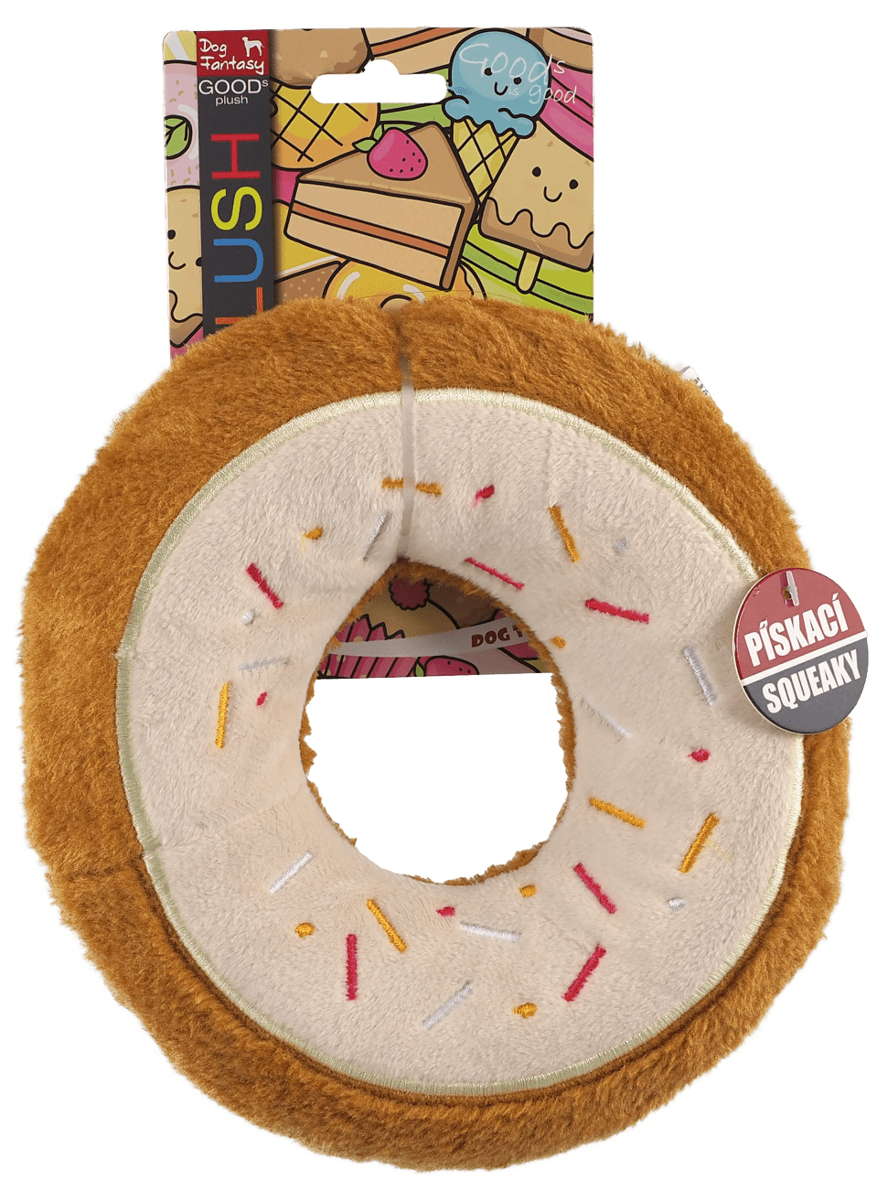 Dog Fantasy Hračka donut biely 19cm