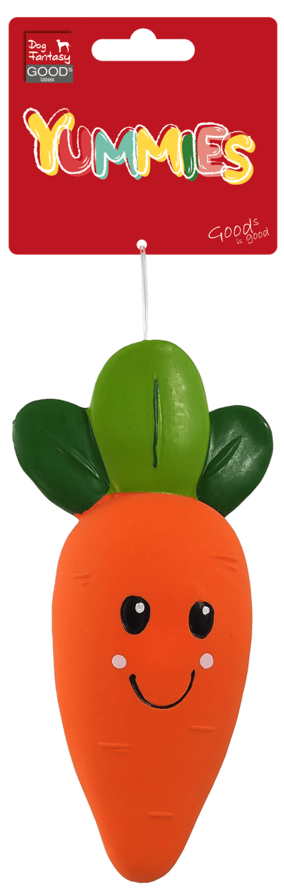 Dog Fantasy hračka latex mrkva so zvukom 18 cm