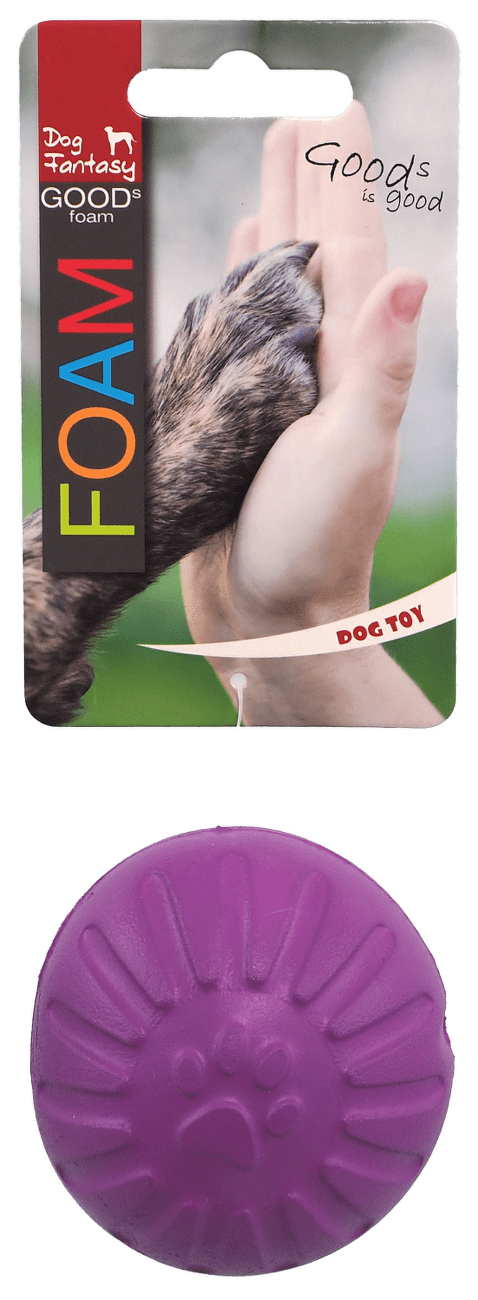 Dog Fantasy hračka EVA loptička 7 cm fialová