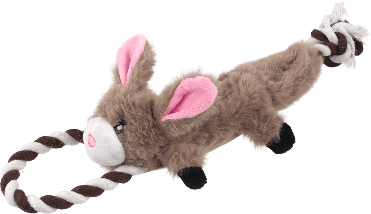 Hračka Dog Fantasy Skinneeez Králík s provazem 35 cm