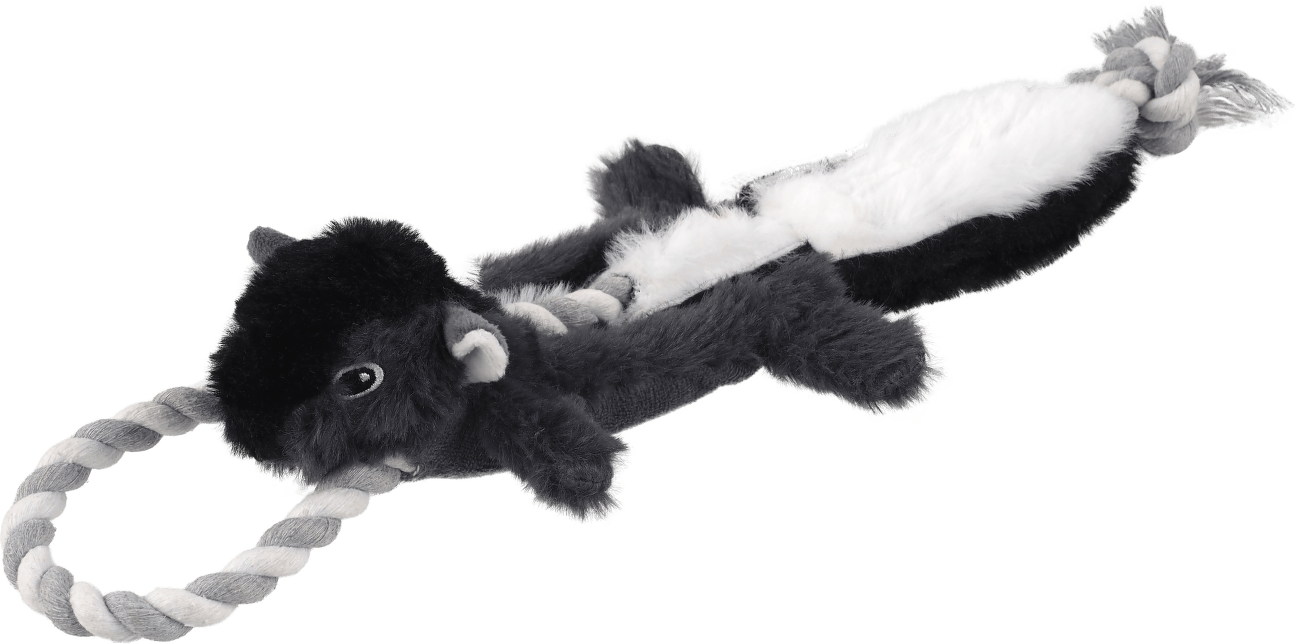 Hračka Dog Fantasy Skinneeez Skunk s provazem 35 cm