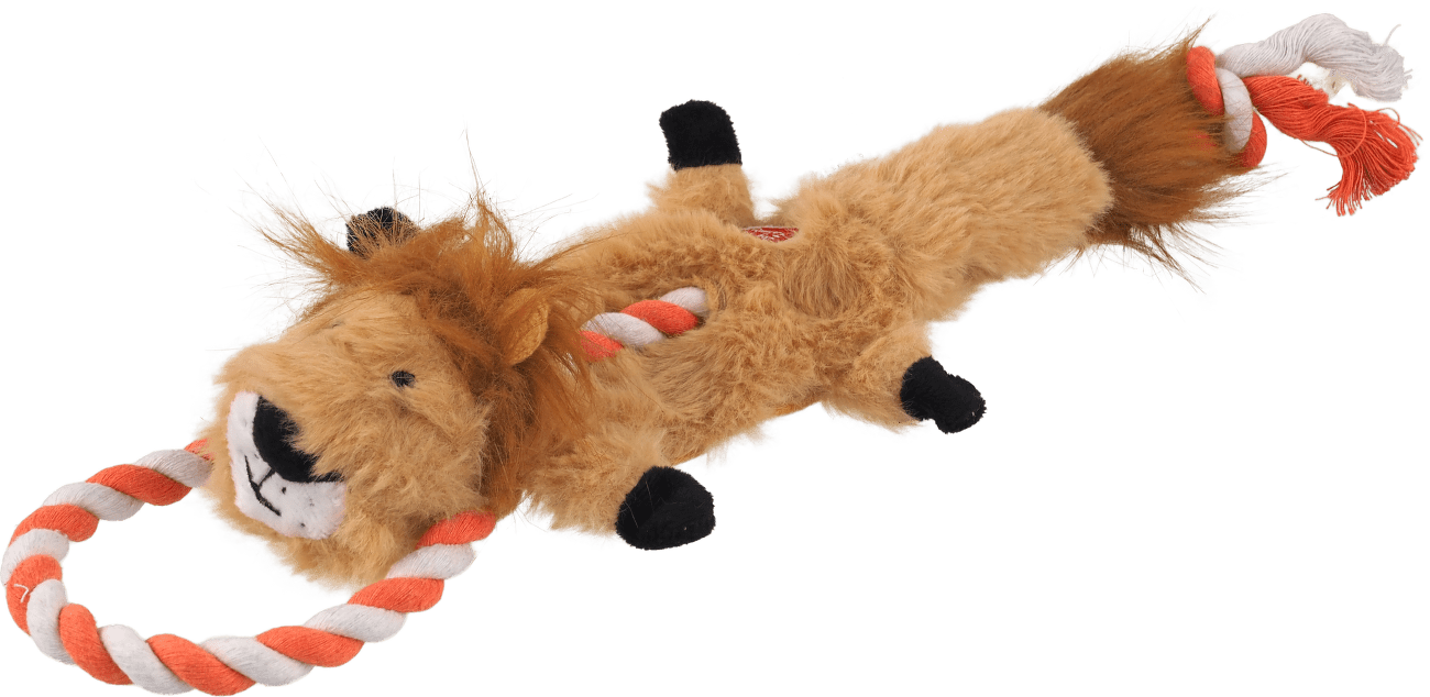 Hračka Dog Fantasy Skinneeez Lev s provazem 35 cm