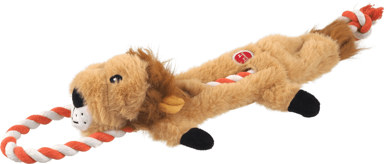 Hračka Dog Fantasy Skinneeez Lev s provazem 57 cm