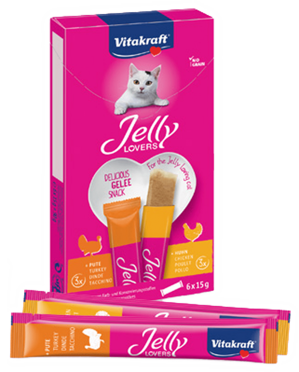 Vitakraft Jelly Lovers kura a morka 6x15 g